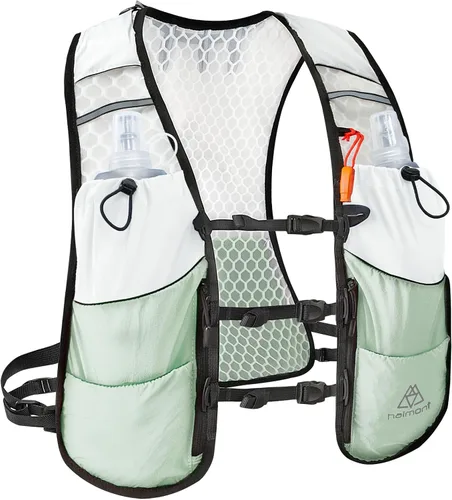 Vista 11 de Chaleco de hidratación para correr Haimont, paquete ligero de 5L para mujer y hombre, para correr en senderos Bounce-Free Fit, Front Fuel Storage