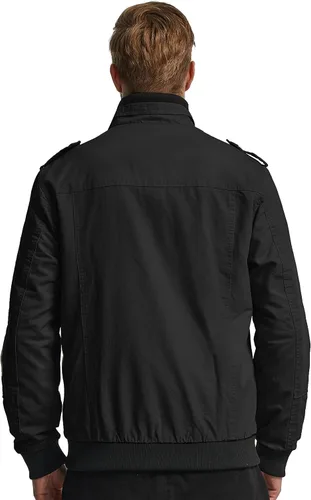 Vista 4 de Wantdo Chamarra rompevientos para hombre con cuello de algodón para hombre.