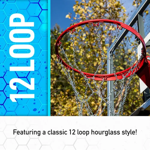 Vista 3 de Franklin Sports Red de baloncesto Plateado
