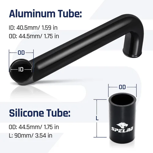 Vista 3 de SPELAB Kit de manguera de refrigerante superior, reemplazo de tubería de Negro