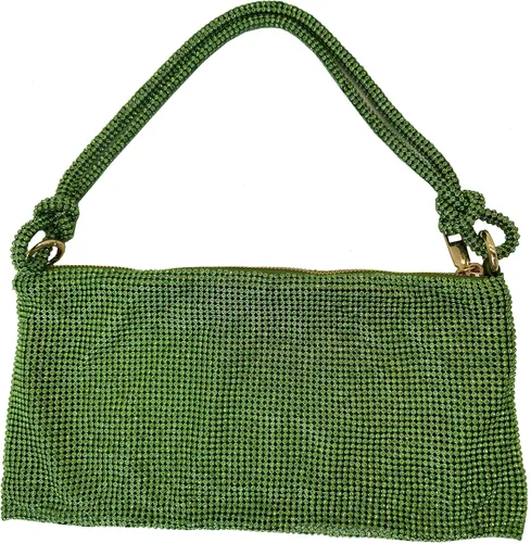 Vista 5 de Bolso de noche brillante con diamantes de imitación para mujer, bolso de mano plateado, bolso Hobo para fiesta, baile de graduación, boda