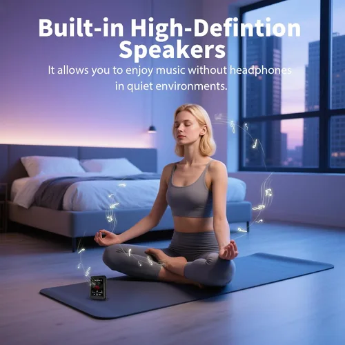 Vista 7 de Reproductor de MP3 con Bluetooth 5.3, 16GB 2.4 pulgadas pantalla táctil completa reproductor de música para niños, radio FM, grabadora de voz