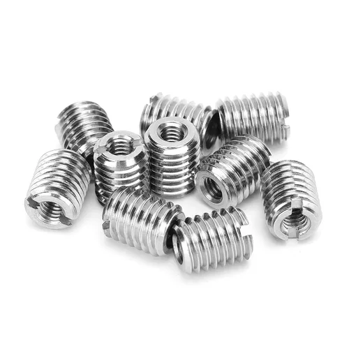 Vista 36 de 10 piezas de inserción de rosca autorroscante, tuerca reductora de acero inoxidable de 0.236 in hembra M3x0.0.197 in macho M5x0.0.315 in
