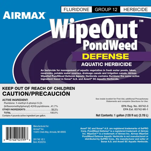 Vista 2 de Airmax Wipeout - Defensa contra malezas acuáticas, herbicida y control de malezas acuáticas, controla lentejas de agua y otra vegetación sumergida
