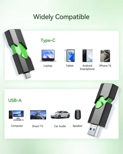 Vista 5 de K&ZZ Memorias USB C de 32 GB, paquete de 2 unidades flash dual 2 en 1 USB 3.0, memoria USB 3.0, carcasa deslizante a prueba de polvo, unidad USB