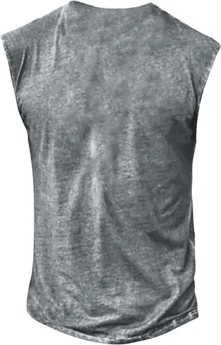 Vista 3 de Camisas para hombre, sin mangas, floral, tallas grandes y altas, ajustadas, básicas, deportivas