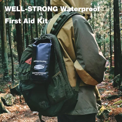 Vista 7 de Kit de Primeros Auxilios Impermeable con Tapa Enrollable para Barco, Kit de Emergencia con Contenidos Impermeables para Pesca, Kayak, Canotaje