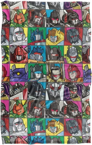 Vista 2 de Transformers Transformers Squares Silky Touch Manta súper suave de 36 x 58 pulgadas