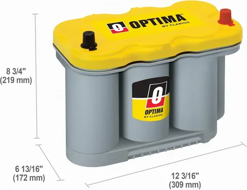 Vista 2 de Batería de arranque y ciclo profundo de la marca Optima, modelo YellowTop 8037-127 D27F