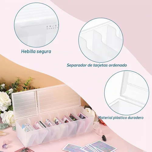Vista 4 de OwnMy Caja de almacenamiento de tarjetas comerciales de plástico Caja de Blanco