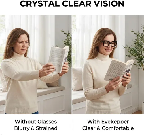 Vista 5 de Eyekepper Gafas de lectura para mujer, paquete de 4 lentes de lectura de marco grande, de gran tamaño Large Womens Eyewear, Square Ladies