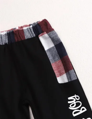 Vista 27 de Conjunto de ropa para bebés y niños pequeños, camisa con capucha y pantalones deportivos para otoño e invierno