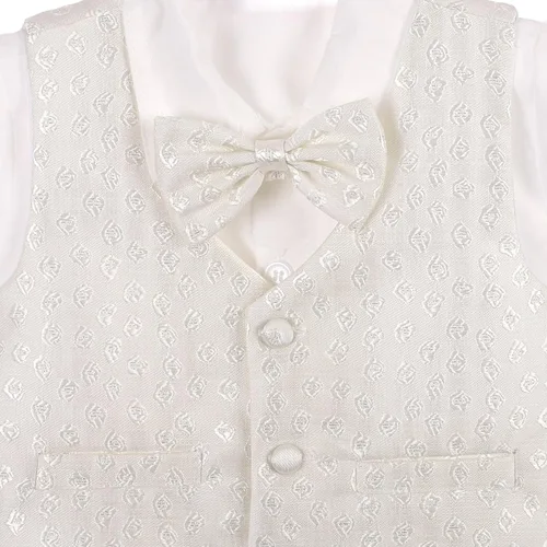 Vista 6 de Lito Angels Baby Boys Christening Outfit & Bonnet Baptism Wedding Suit 4pcs Set