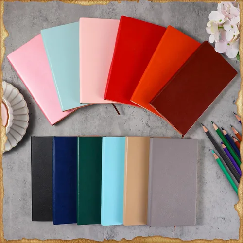 Vista 4 de Kosiz 36 cuadernos de bolsillo a granel de 4 x 7 pulgadas, pequeños cuadernos con forro de cuero, mini bloc de notas a rayas para escribir 200