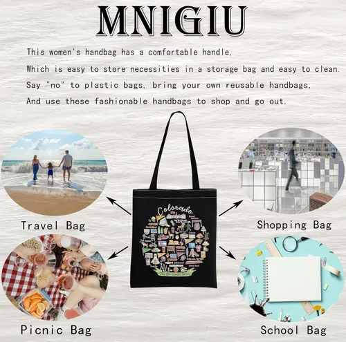 Vista 5 de Colorado Welcome Tote Bag - Regalo de viaje con diseño de Colorado
