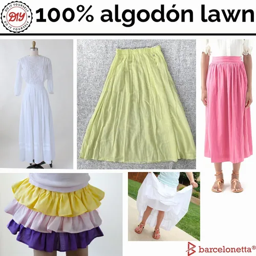 Vista 4 de Barcelonetta Tela de algodón para césped Tela de forro 100% algodón Delgado 58 pulgadas de ancho Costura, capa de sensación de aire Negro
