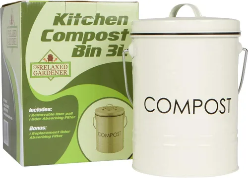 Vista 8 de Cubo para abono, de 0.8 galones, para la cocina, inoxidable, sin filtraciones, resistente, para durar toda la vida. Cubo de basura orgánico a