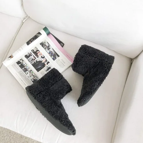 Vista 5 de mianshe Pantuflas tipo botín mullido para mujer y hombre con espuma viscoelástica