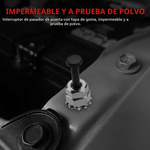 Vista 5 de DaierTek Interruptor de pasador de puerta para capó de coche, alarma automática, seguridad ajustable, encendido y apagado momentáneo, 12 V CC 20 A