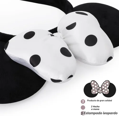 Vista 2 de ODOCARE Handmade Mouse Ears Headband for Women and Ladies, Polka Dot Bow Mini Ears Costume Accessories