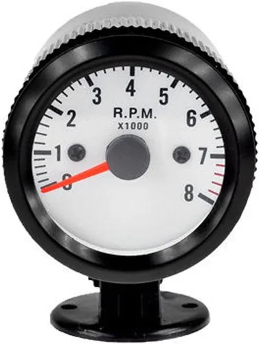 Vista 2 de Etopars Coche Motor Vehículo Negro Cara 2 "2.047 in Puntero Tacómetro Tacómetro Medidor Medidor Luz LED