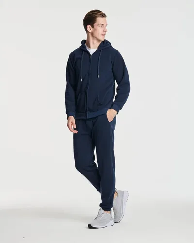 Vista 5 de Paquete de 3 sudadera con capucha de manga larga y cremallera completa para hombre, chaqueta atlética (disponible en tallas grandes y altas)