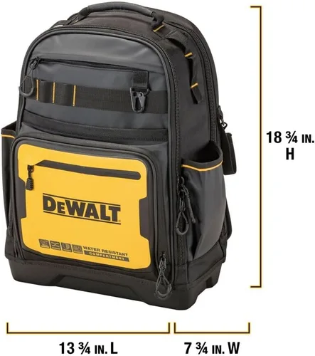 Vista 9 de Mochila de herramientas DEWALT, almacenamiento y organización de herramientas, duradera y resistente al agua (DWST560102)
