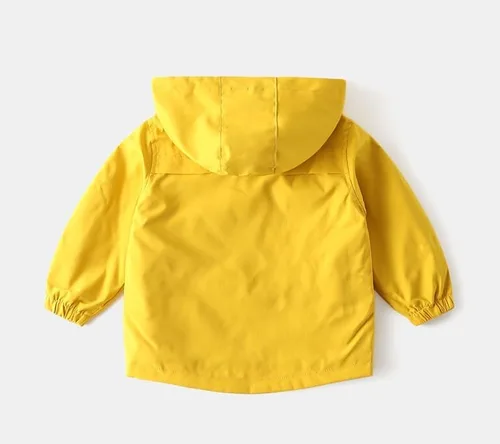 Vista 3 de Meufam Newborn Baby Boys Long Sleeve Solid Color Windbreak Outerwear Coat Zip Up Hoodie Rain Jacket Raincoat