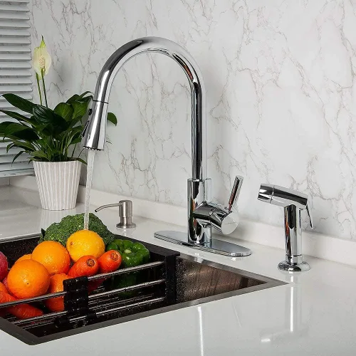 Vista 8 de Pulverizador de fregadero de cocina, rociador lateral Houtingmaan de repuesto, cabezal de rociador, cabezal rociador de fregadero, 17 adaptadores