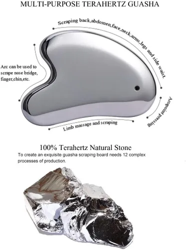 Vista 2 de SAEEYCUE - Herramientas de raspado facial Gua Sha con piedra Terahertz