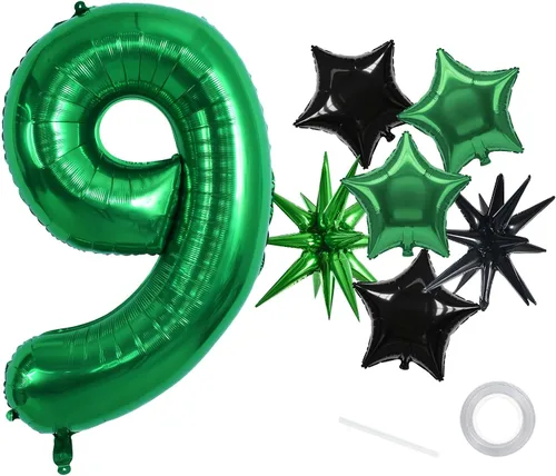 Vista 108 de Globos de números grandes, negros, de 40 pulgadas