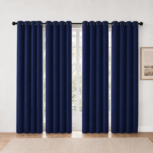 Vista 95 de Cortinas de oscurecimiento de habitación de 84 pulgadas de largo para dormitorio, sala de estar, cortinas térmicas aislantes con ojales