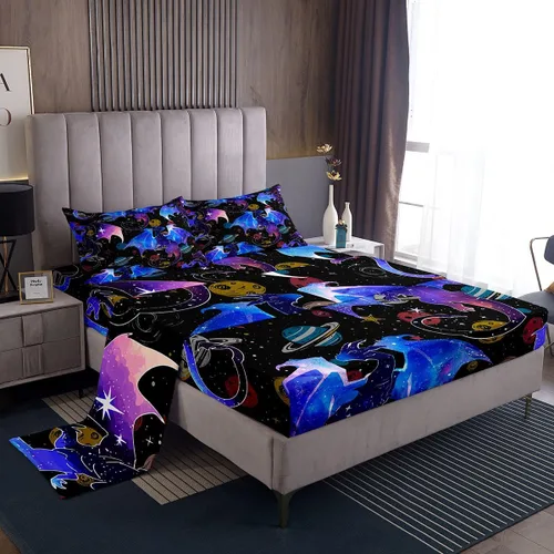 Vista 34 de Feelyou Juego de ropa de cama con alfabeto 3D, juego de sábanas coloridas del alfabeto inglés para niños y adultos, sábanas de dibujos animados