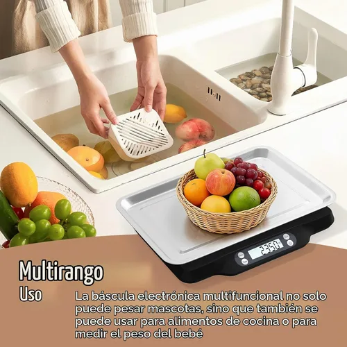 Vista 6 de Helsevesen Báscula digital de precisión para animales pequeños (66.1 lbs/0.07 oz; 66 libras/0.1 oz), báscula de cocina, báscula postal, báscula