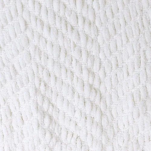 Vista 6 de Manta de punto suave con textura para sofá, manta de tweed crema con borlas de flecos para decoración del hogar, cama, sofá, silla, 50 x 60 Blanco