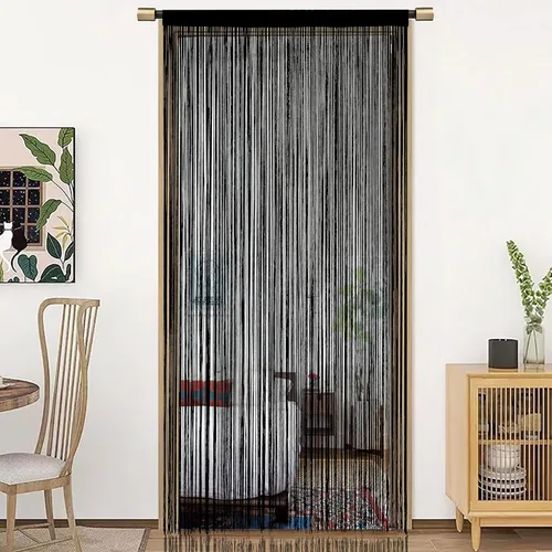 Vista 8 de HSYLYM - Cortinas de cuerda de espaguetis para puertas con borlas de privacidad, marco de puerta, hippy, pared, cocina, pasillo, bohemia, cortinas