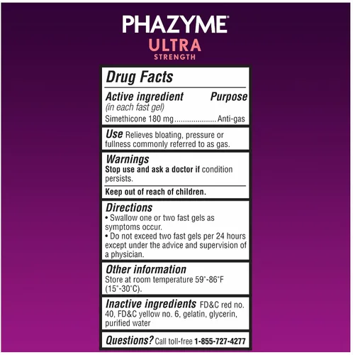 Vista 7 de Phazyme Ultra Strength Softgel 180 Mg