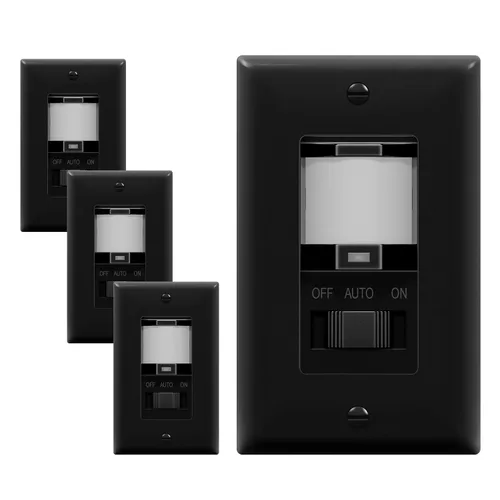 Vista 14 de TOPGREENER - Interruptor de luz con sensor de movimiento PIR para pared, interruptor con sensor de ocupación, requiere cable neutro, control manual