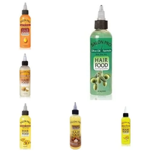 Vista 6 de Salon Pro Hair Food, aceite de coco con almendras y aceite de oliva, 4 onzas