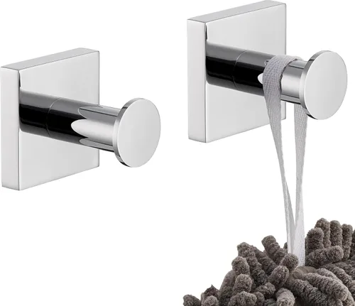 Vista 19 de KOKOSIRI Ganchos para bata, ganchos para toallas de baño, para pared, armario, cocina, toallas colgantes, accesorios de baño, color negro con acero
