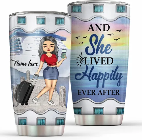 Vista 13 de Vaso personalizado con texto en inglés "Some Girls Are Just Born With The Beach", regalo para mejores amigas, hermanas, mejores amigas de una mujer