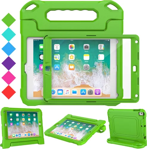 Vista 16 de SUPLIK - Funda infantil para iPad 5ª/6ª generación, Air 1/2/Pro 9.7, color Negro
