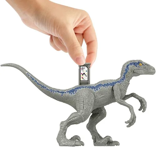 Vista 2 de Jurassic World Dominion 2022 Serie de películas Feroz Pack Velociraptor Azul