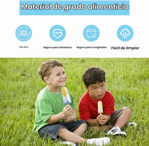 Vista 7 de Moldes de paletas de silicona, 8 moldes de silicona para paletas, moldes de paletas de hielo caseros sin BPA, reutilizables de fácil liberación