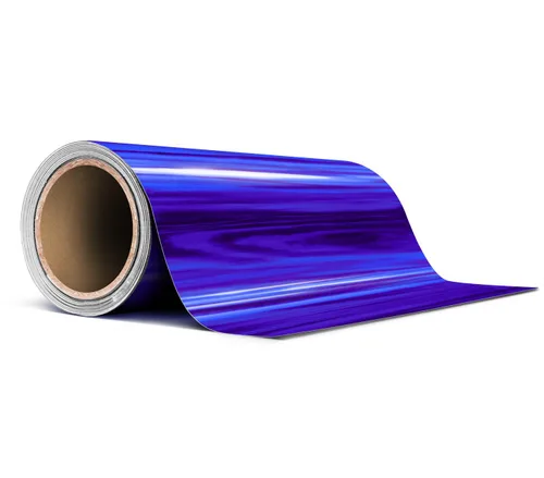 Vista 15 de VViViD Rollo de cinta de vinilo holográfica a rayas azules cromadas (1 pulgada x 25 pies)