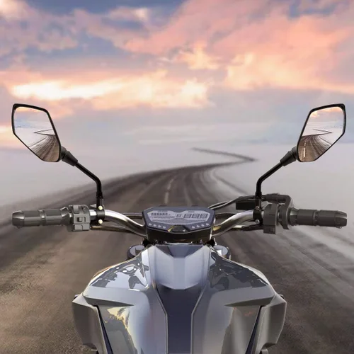 Vista 2 de MZS Espejos de motocicleta, espejo lateral retrovisor de 0.394 pulgadas, manillar ajustable de 360° compatible con GSXS750 GSXS750Z / GSXS1000
