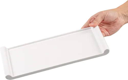 Vista 10 de Restaurantware Voga - Platos de servir de 12 x 7 pulgadas, 10 platos rectangulares para sushi, pequeños, resistentes a roturas, platos blancos