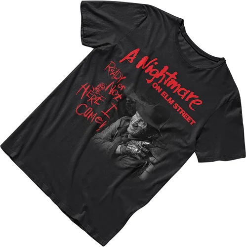 Vista 3 de Nightmare On Elm Street Camiseta para hombre - Camiseta de película de Freddy Krueger - Camiseta de terror (negro, XXL), Negro
