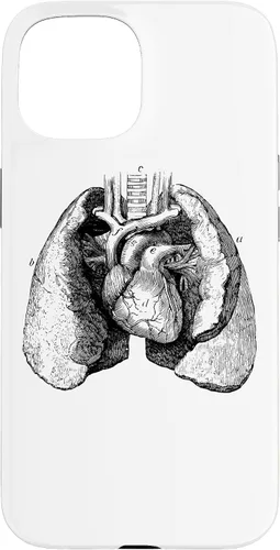 Vista 6 de Human Heart Lungs Anatomy Vintage Medical Anatomical Heart Case for iPhone 17