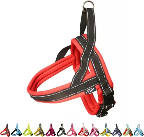 Vista 12 de Hakusan - Arnés tipo camuflaje para perro, seguro, sin asfixia, difícil de desconectar, gran ajuste, fácil de poner y quitar, ajustable, reflector